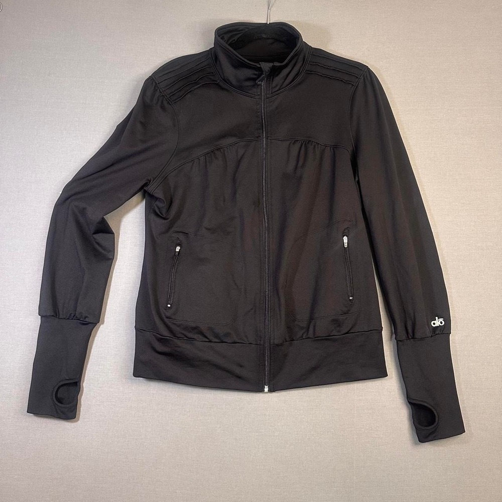 Alo CoolFit black full zip jacket size M